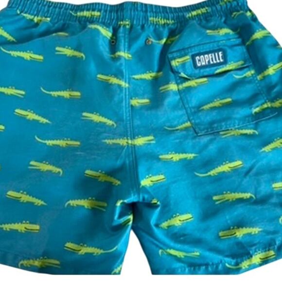 "CAPELLE" Mens Swim Trunks SZ XL Drawstring Crocodiles Beach PLZ READ!! Vacation - Picture 2 of 12